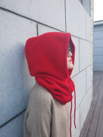 Women Scarf Hat Wool Blend Knitted Neck Hats Soft Warm Head Cap