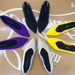 Women Flats Stretch Knitted Mixed Color Breathable Cozy Shoes Ladies Flats Light Driving Loafers