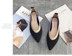 Women Flats Stretch Knitted Mixed Color Breathable Cozy Shoes Ladies Flats Light Driving Loafers
