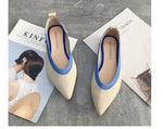 Women Flats Stretch Knitted Mixed Color Breathable Cozy Shoes Ladies Flats Light Driving Loafers