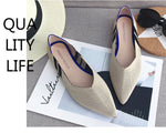 Women Flats Stretch Knitted Mixed Color Breathable Cozy Shoes Ladies Flats Light Driving Loafers