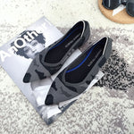 Women Flats Stretch Knitted Mixed Color Breathable Cozy Shoes Ladies Flats Light Driving Loafers