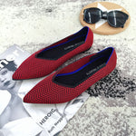 Women Flats Stretch Knitted Mixed Color Breathable Cozy Shoes Ladies Flats Light Driving Loafers