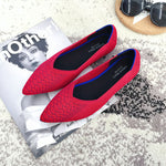 Women Flats Stretch Knitted Mixed Color Breathable Cozy Shoes Ladies Flats Light Driving Loafers