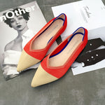 Women Flats Stretch Knitted Mixed Color Breathable Cozy Shoes Ladies Flats Light Driving Loafers