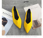 Women Flats Stretch Knitted Mixed Color Breathable Cozy Shoes Ladies Flats Light Driving Loafers