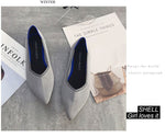 Women Flats Stretch Knitted Mixed Color Breathable Cozy Shoes Ladies Flats Light Driving Loafers