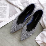 Women Flats Stretch Knitted Mixed Color Breathable Cozy Shoes Ladies Flats Light Driving Loafers