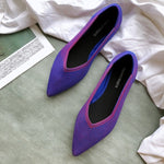 Women Flats Stretch Knitted Mixed Color Breathable Cozy Shoes Ladies Flats Light Driving Loafers