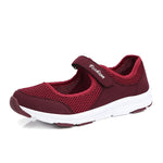 Women Flats Shoes Mesh Fabric Breathable Casual Comfortable Shoes