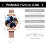 Luxury Starry Sky Stainless Steel Mesh Bracelet Watches For Women