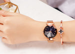 Luxury Starry Sky Stainless Steel Mesh Bracelet Watches For Women