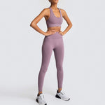 Seamless Gym Set Nylon Woman Sportswear