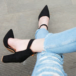 Sexy Classic High Heels Women's Sandals Woman Ankle Strap Shoes
