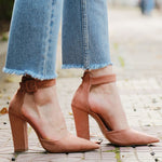 Sexy Classic High Heels Women's Sandals Woman Ankle Strap Shoes
