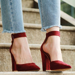 Sexy Classic High Heels Women's Sandals Woman Ankle Strap Shoes