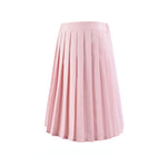 Women high waist pleated plaid skirt
