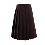 Women high waist pleated plaid skirt