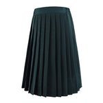 Women high waist pleated plaid skirt