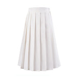 Women high waist pleated plaid skirt