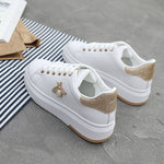 Women Casual Shoes Sneakers Fashion Breathable Leather White