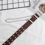 Women belt Genuine Leather Punk style fashion Pin Buckle jeans Decorative Belt Chain