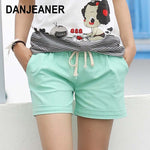 Style Shorts Women Candy Color Elastic With Belt