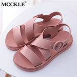 Women's Flat Sandals Open Toe Buckle Soft Sandals Beach Shoes
