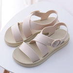 Women's Flat Sandals Open Toe Buckle Soft Sandals Beach Shoes