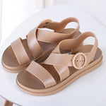 Women's Flat Sandals Open Toe Buckle Soft Sandals Beach Shoes