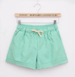 Style Shorts Women Candy Color Elastic With Belt