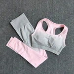 Ombre Yoga Set Sports Bra and Leggings Women Gym Set