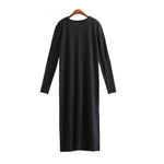 Maxi T Shirt Dress Women Sexy Vintage Casual Black Long Dresses