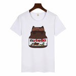 Nutella Kawaii Print T Shirt Women