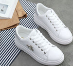 Women Casual Shoes Sneakers Fashion Breathable Leather White