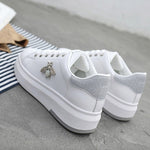 Women Casual Shoes Sneakers Fashion Breathable Leather White