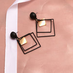 Round Dangle Drop Korean Earrings For Women