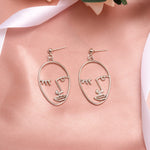 Round Dangle Drop Korean Earrings For Women