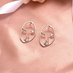 Round Dangle Drop Korean Earrings For Women