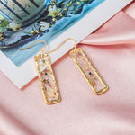 Round Dangle Drop Korean Earrings For Women