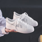 Women Sneakers Breathble Vulcanized Shoes Women Pu leather Platform Shoes