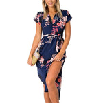 Women Party Dresses Geometric Print Beach Dress