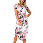 Women Party Dresses Geometric Print Beach Dress