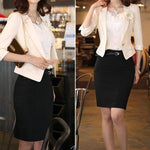 Women's Elegant Short Suit Skirts Office Work Formal
