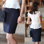 Women's Elegant Short Suit Skirts Office Work Formal