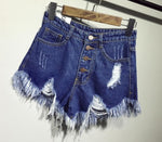Women shorts high waists fur-lined leg-openings