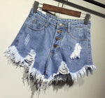 Women shorts high waists fur-lined leg-openings