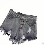 Women shorts high waists fur-lined leg-openings