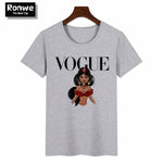 Graphic Tee Shirt Femme Funny Princess Vogue T Shirt Korean Tops