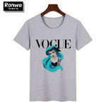 Graphic Tee Shirt Femme Funny Princess Vogue T Shirt Korean Tops